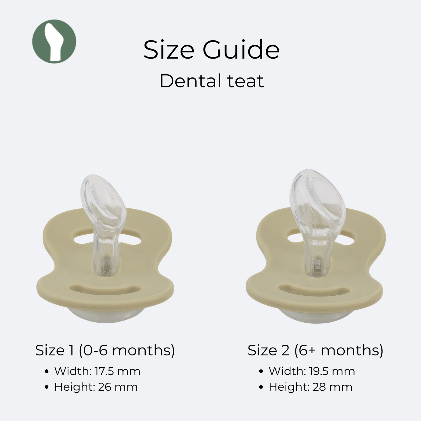 Lullaby Planet Lullaby Planet Dental Silicone Soothers Size 2 Honey Mustard & Hazelnut Brown 2 pcs. Comforter & teether