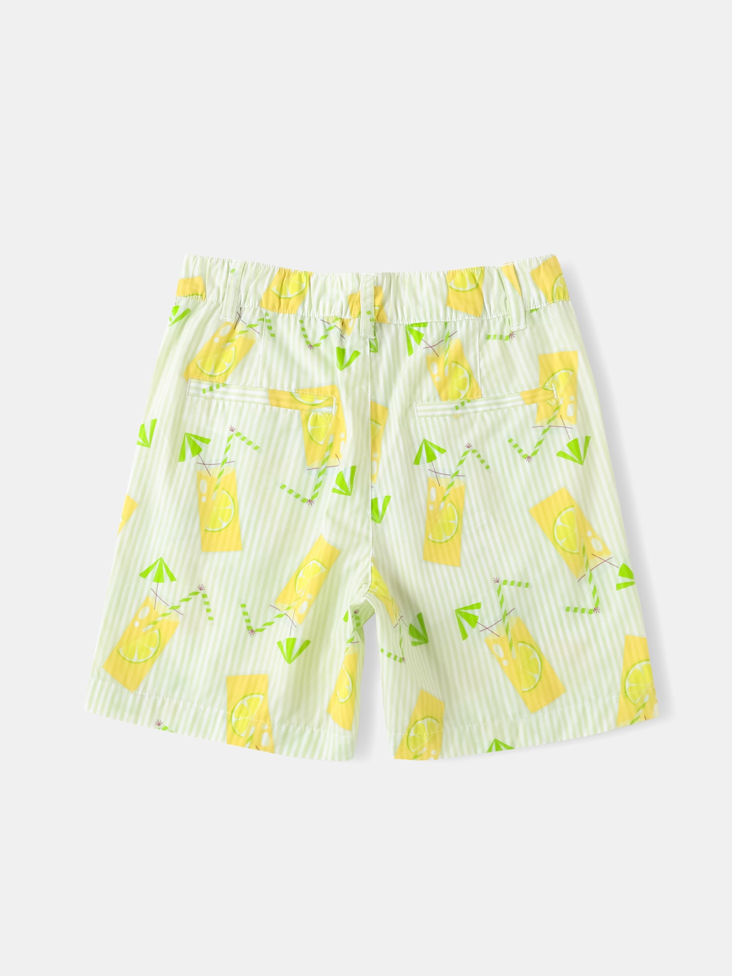 Kid All-Over Lemon Tea Print Shorts