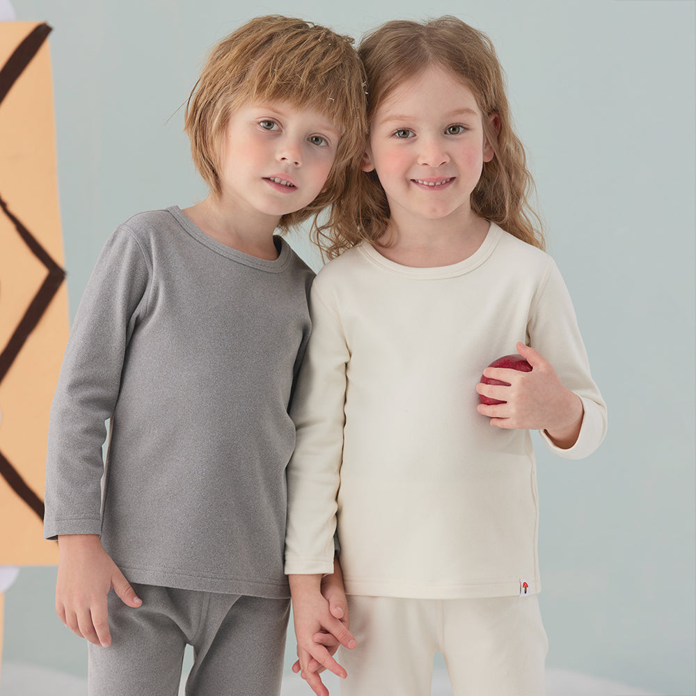 VAUVA Vauva - CozyKids Thermal Duo Set (Grey) Top & Bottom Set