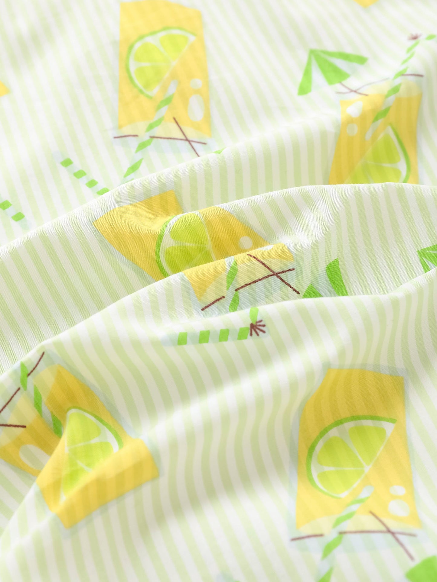 Kid All-Over Lemon Tea Print Zipped Bomber Jacket
