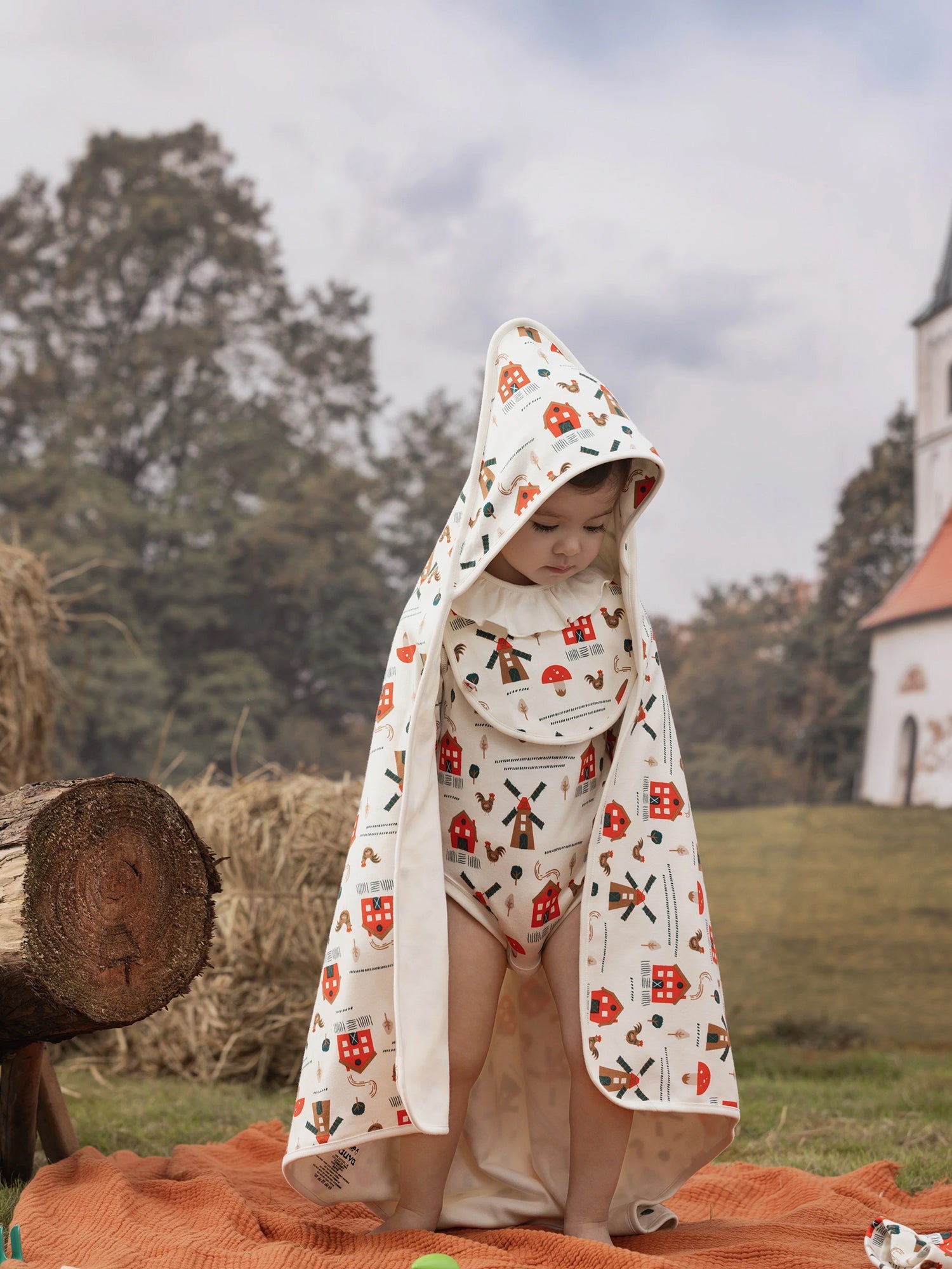 Baby Girl Pinwheel All Over Print Cotton Blanket