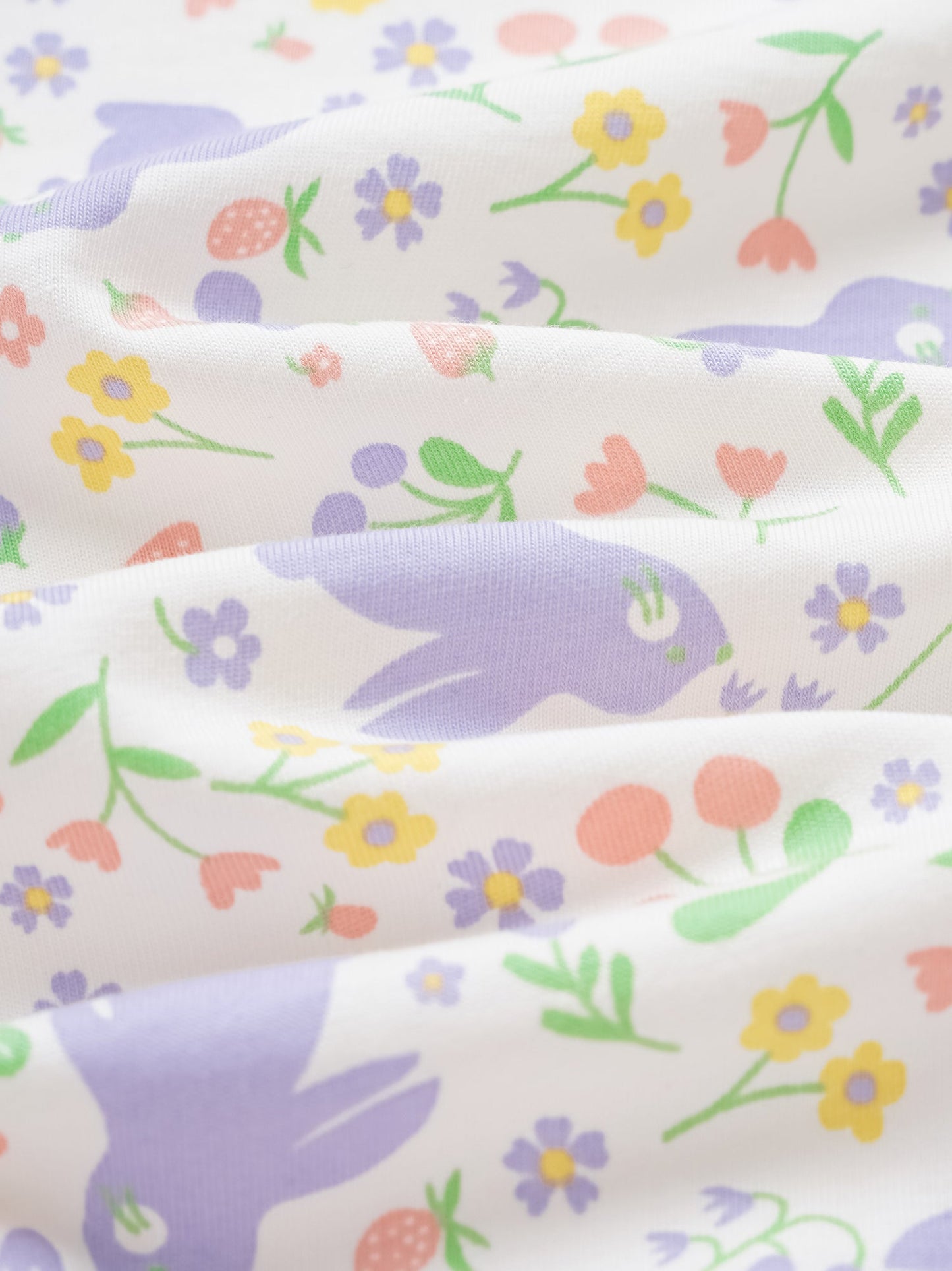 Baby Ruffle Collar All-Over Bunny Print Romper