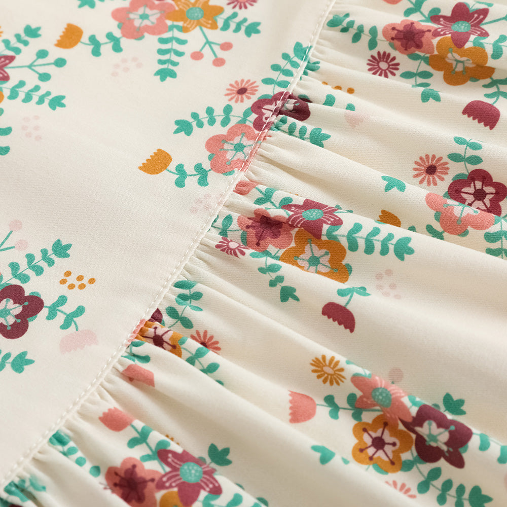 VAUVA Vauva FW23 - Girls White Floral Dress Dress