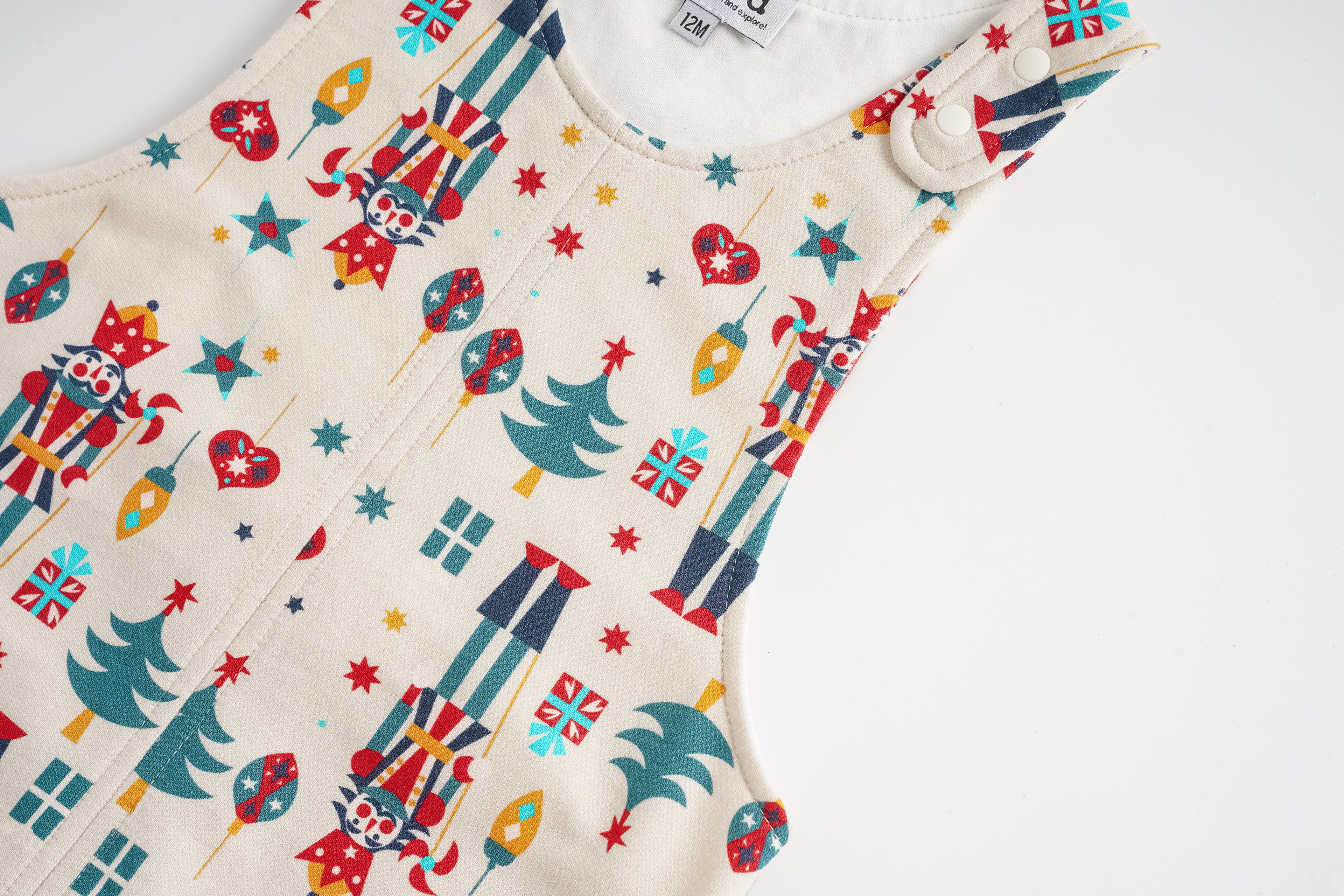 Nutcracker-Print Overall Set