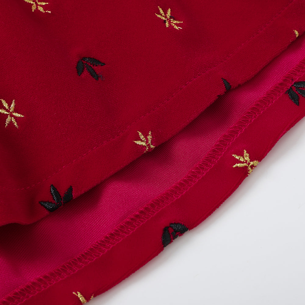 VAUVA Vauva FW23 - Girls Knitted Corduroy Skirt (Red) Skirt