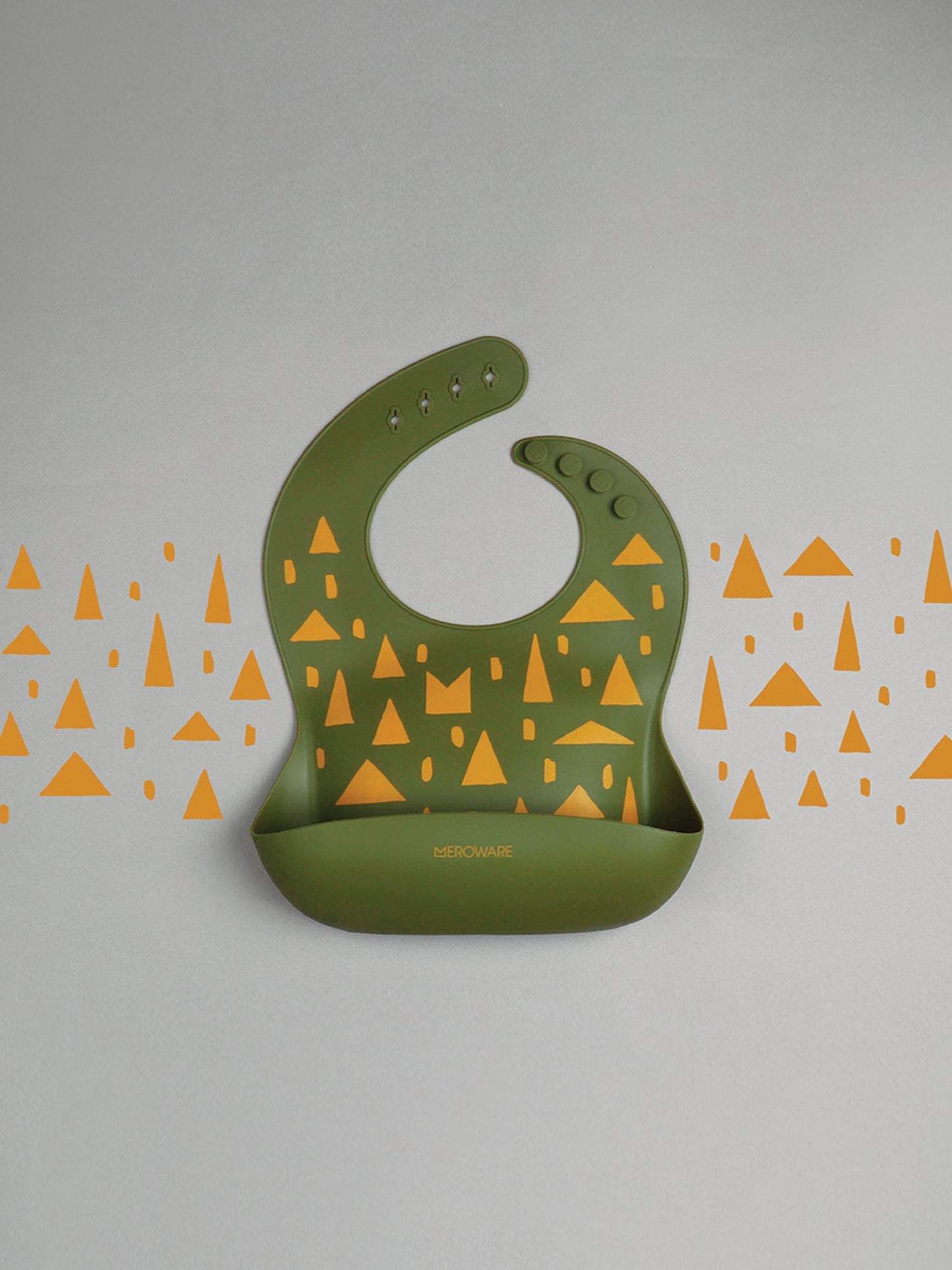 Gina Silicone Bib - Army + Forest