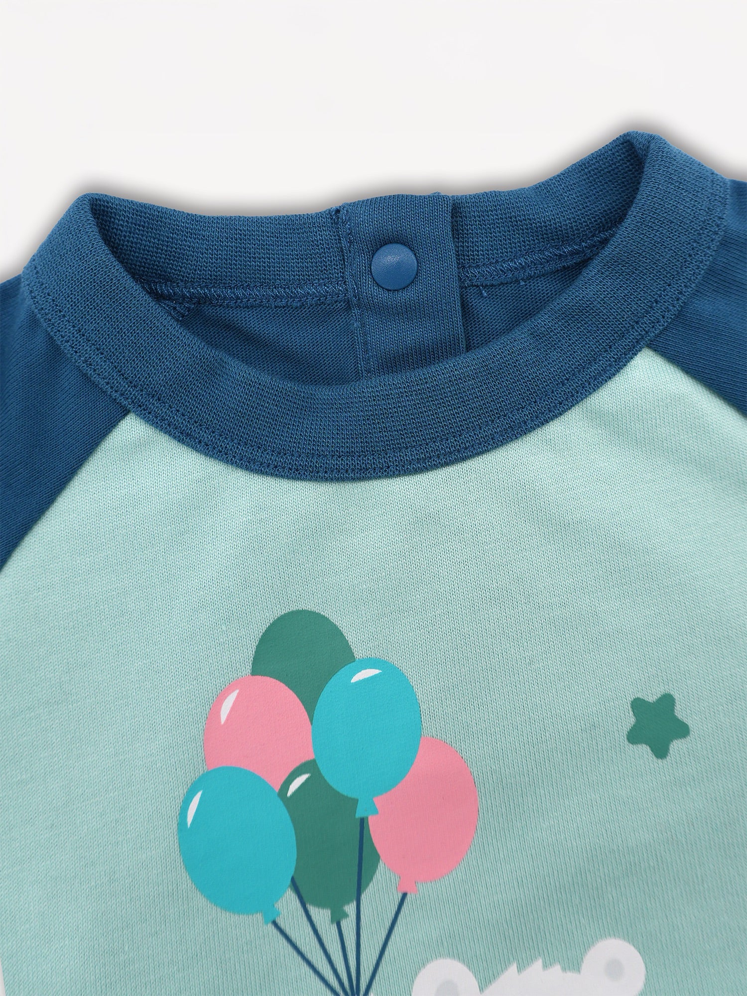 Bear-Print Raglan Sleeve Tee