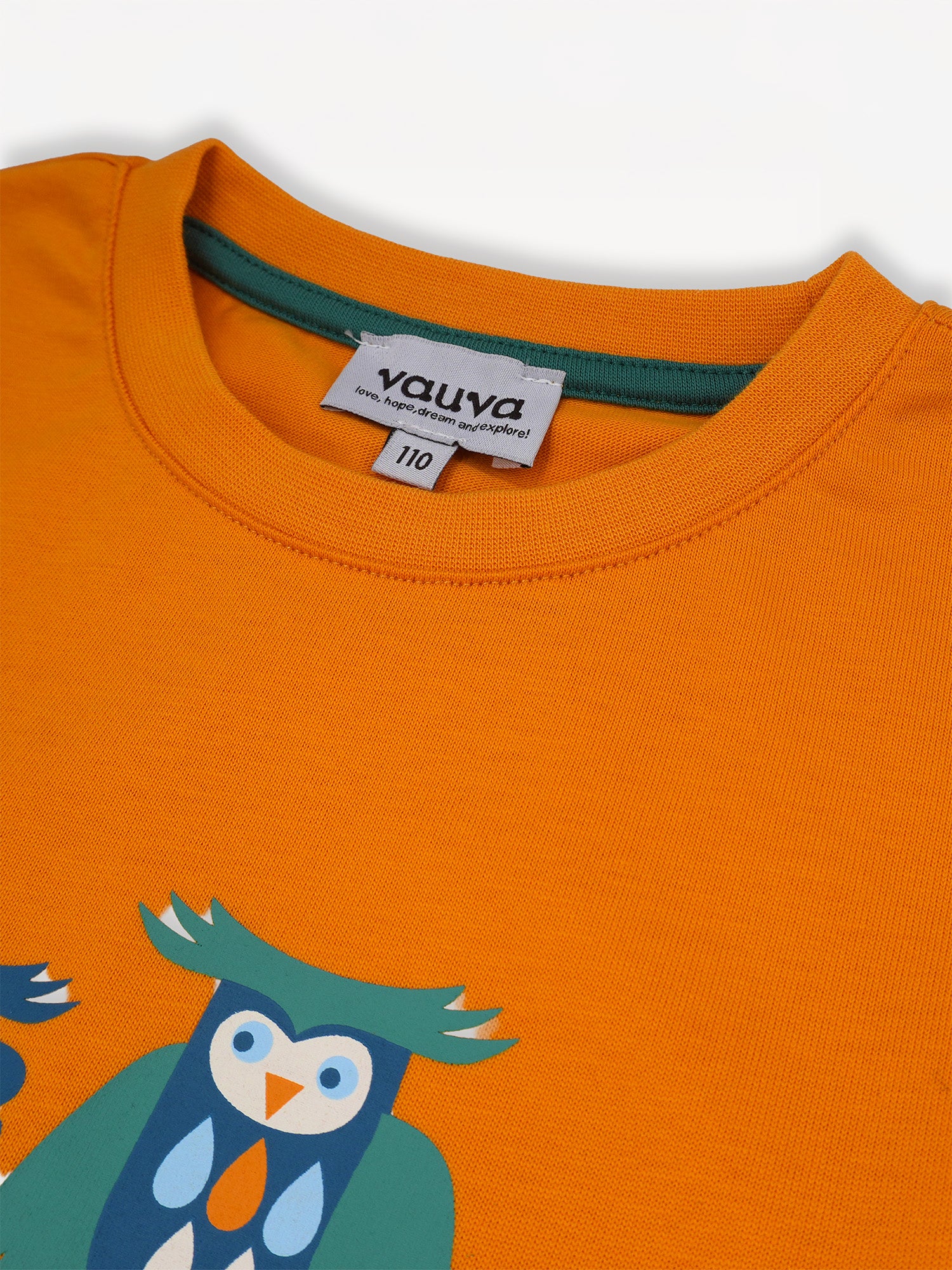 Owl-Printed Long Sleeve Tee