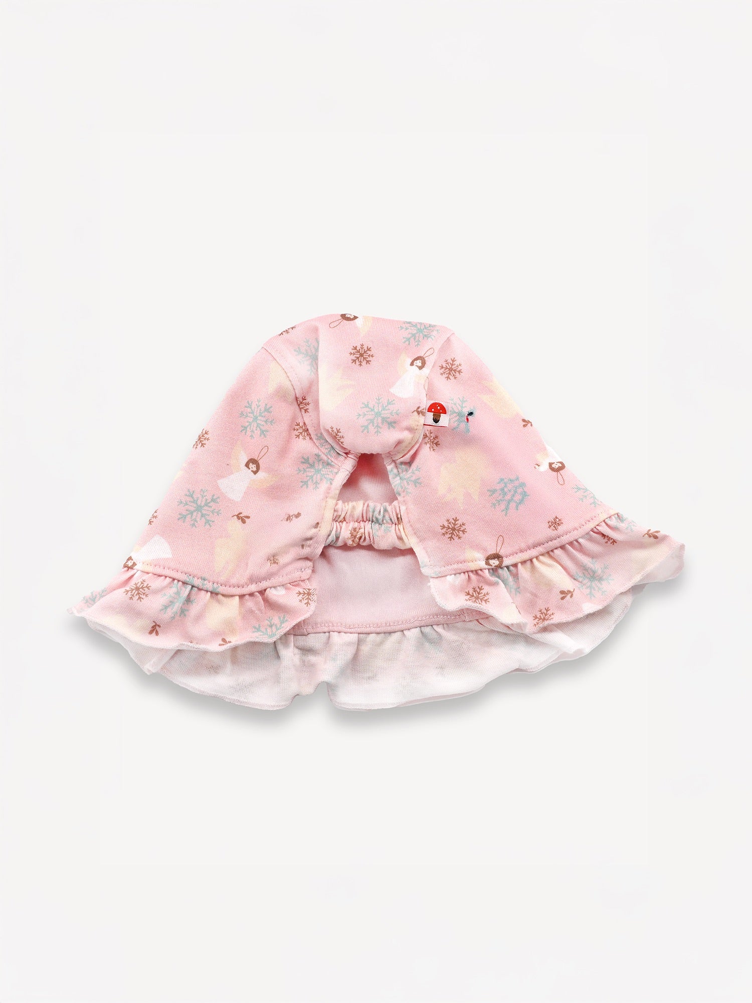 Angel-Print Ruffle Hat