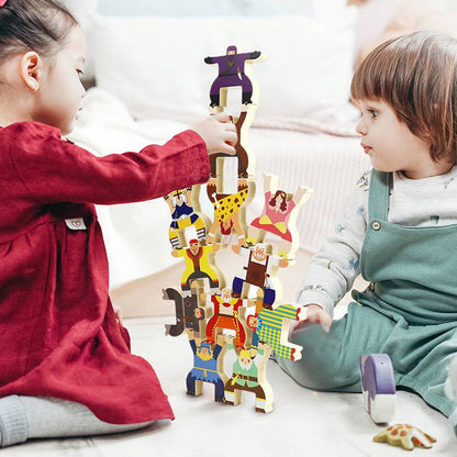 Leo & Friends Leo & Friends - Balance Stacking Blocks Wooden Toy