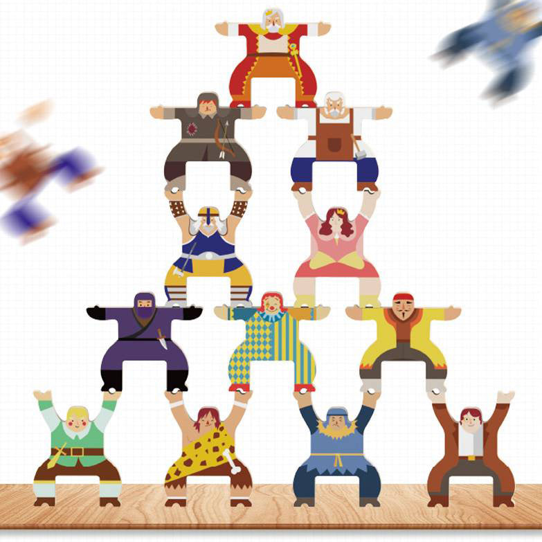 Leo & Friends Leo & Friends - Balance Stacking Blocks Wooden Toy