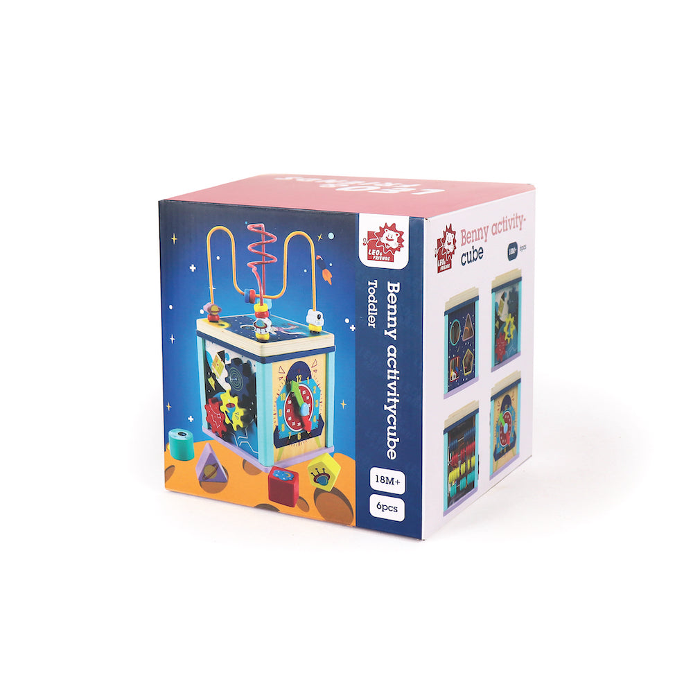 Leo & Friends Leo & Friends - Space Activity Cube Wooden Toy