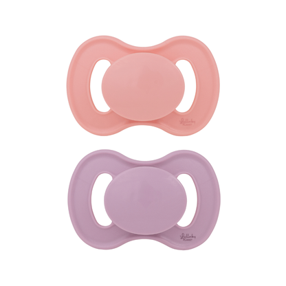 Lullaby Planet Lullaby Planet Dental Silicone Soothers Size 2 - Pink Coral & Lavender Breeze 2 pcs. Comforter & teether