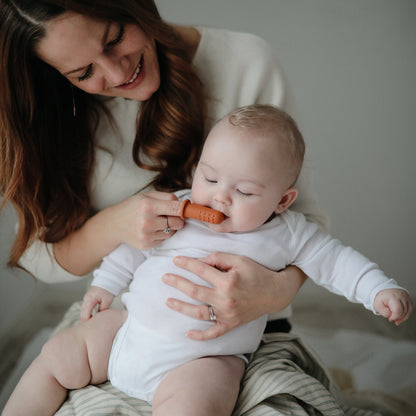 Mushie Mushie - Finger Baby Toothbrushes Blush (Clay) Toothbrush