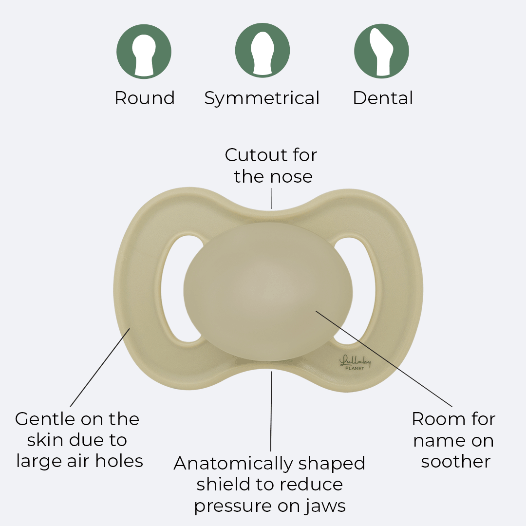 Lullaby Planet Lullaby Planet - Dental Silicone Soothers (Blue & Misty Grey) Comforter & teether
