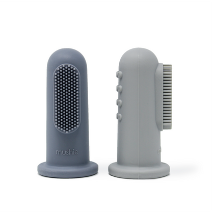 Mushie Mushie - Finger Baby Toothbrushes (Grey) Toothbrush