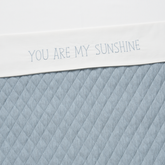 Fresk Fresk Wieglaken Sunshine Blue Fog 75x90cm Crib Sheet