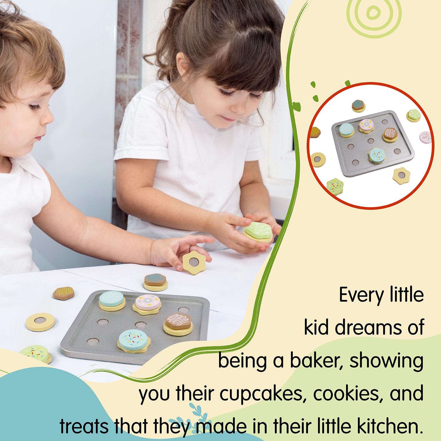 Leo & Friends Leo & Friends - Cookie Play Set 19pcs Wooden Toy