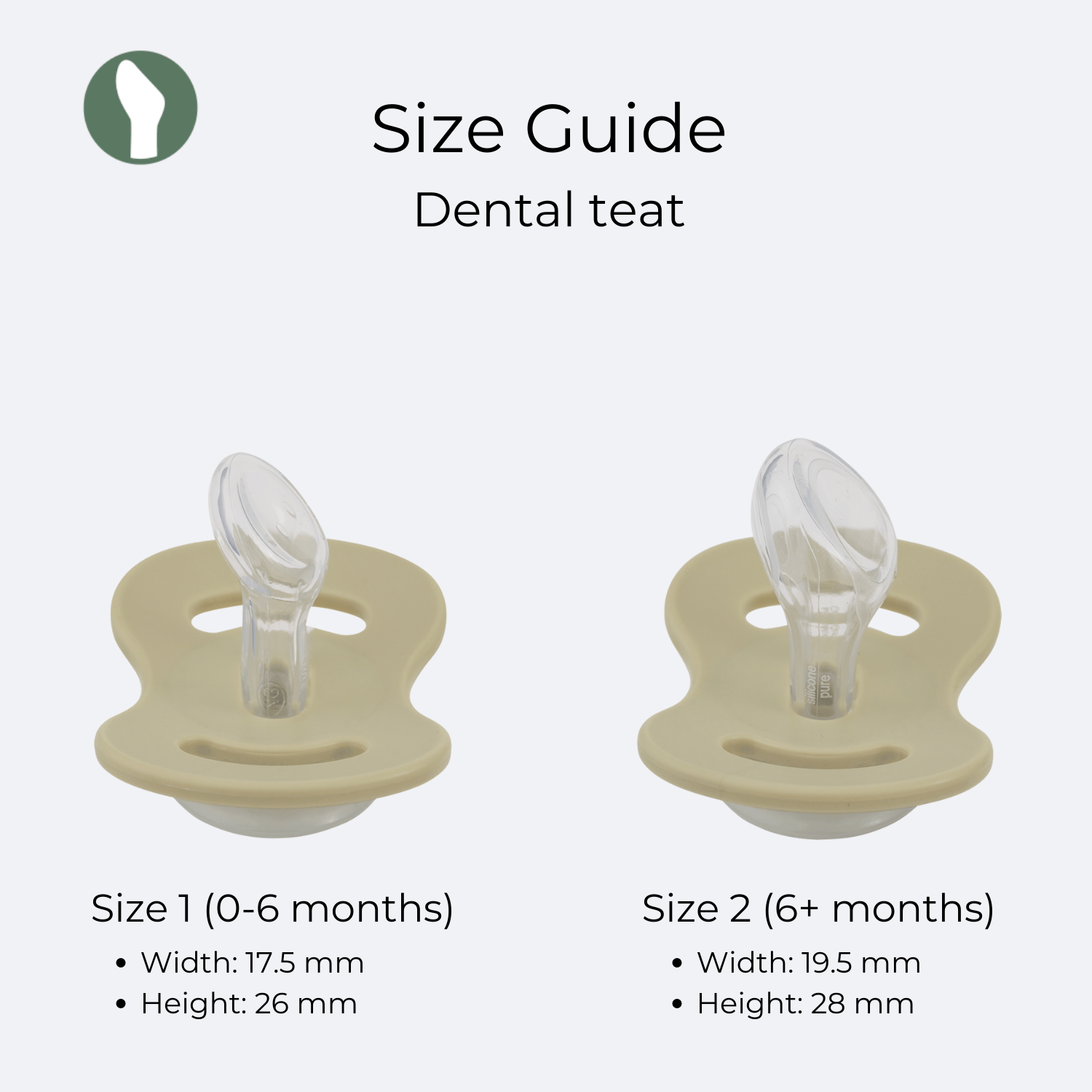 Lullaby Planet Lullaby Planet Dental Silicone Soothers Size 2 Honey Mustard & Hazelnut Brown 2 pcs. Comforter & teether