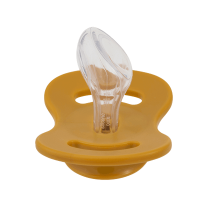 Lullaby Planet Lullaby Planet Dental Silicone Soothers Size 2 Honey Mustard & Hazelnut Brown 2 pcs. Comforter & teether