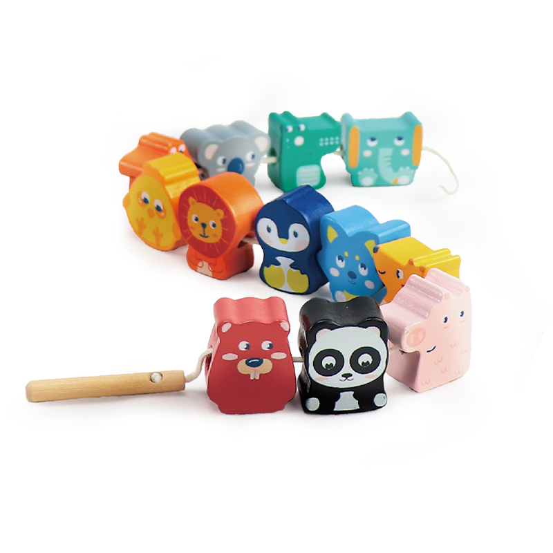 Leo & Friends Leo & Friends - Animal Lacing Beads Wooden Toy