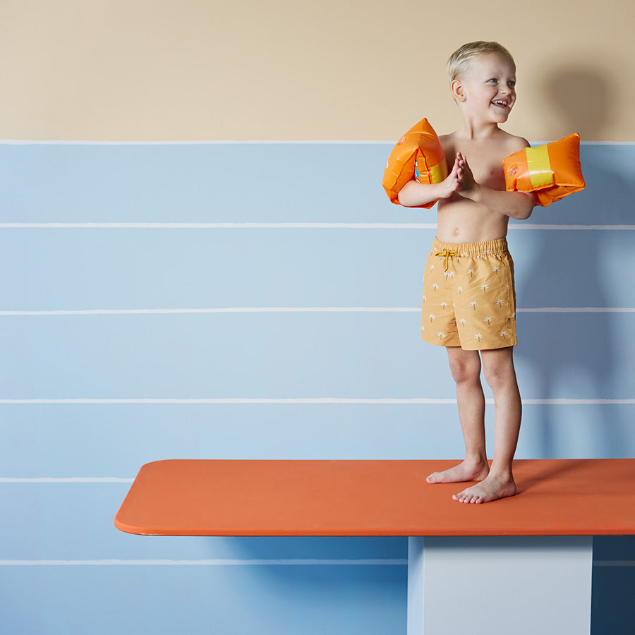 Fresk Fresk Swim UV Shorts boys Palmtree Ochre Swimwear