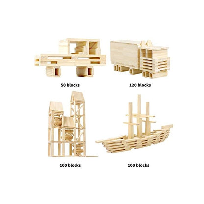 Leo & Friends Leo & Friends - Construction Blocks 150pcs Wooden Toy