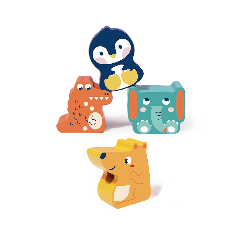 Leo & Friends Leo & Friends - Animal Lacing Beads Wooden Toy