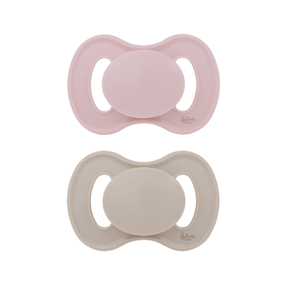 Lullaby Planet Lullaby Planet Dental Silicone Soothers Size 1 Rose Quartz & Beach Sand 2 pcs. Comforter & teether