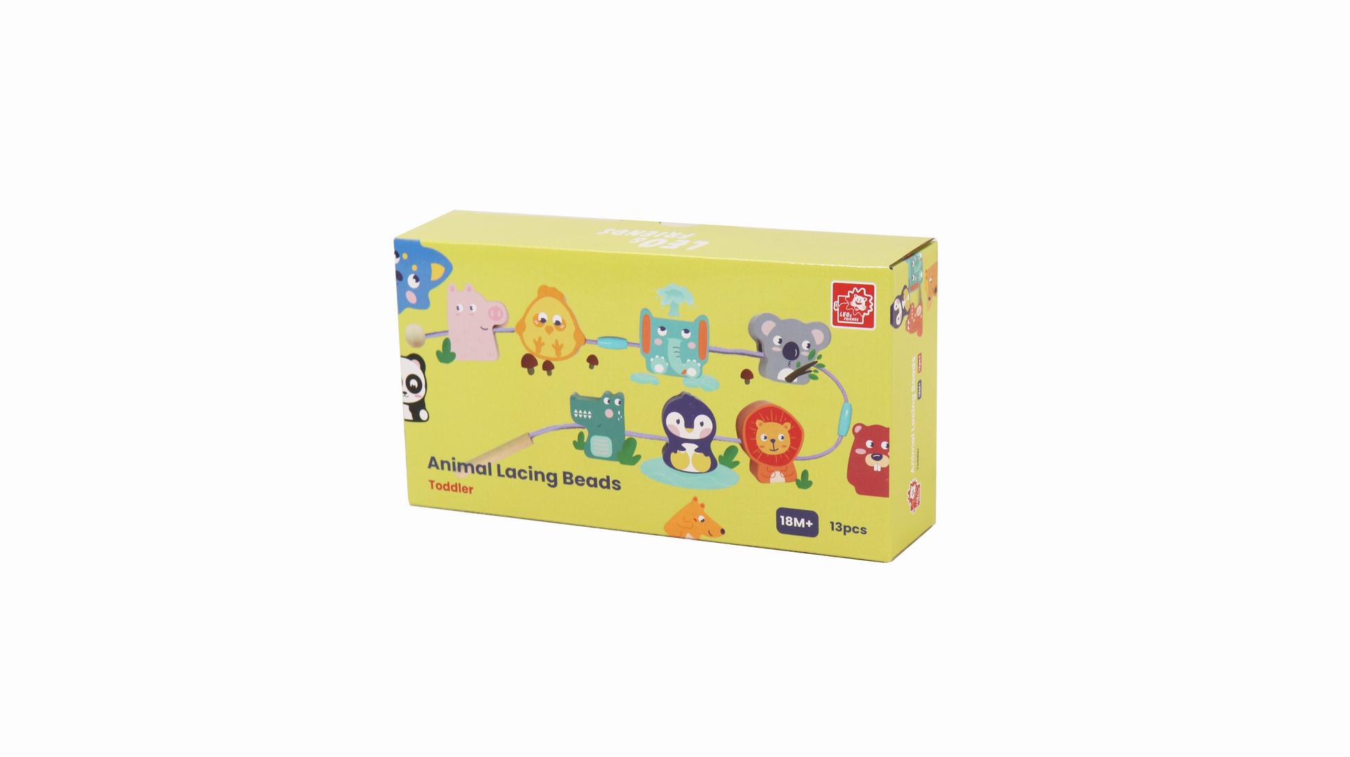 Leo & Friends Leo & Friends - Animal Lacing Beads Wooden Toy