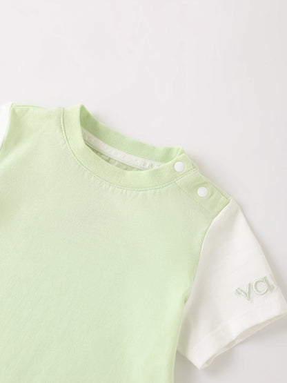 Baby Short Sleeve Tee & Dungaree Shorts Set