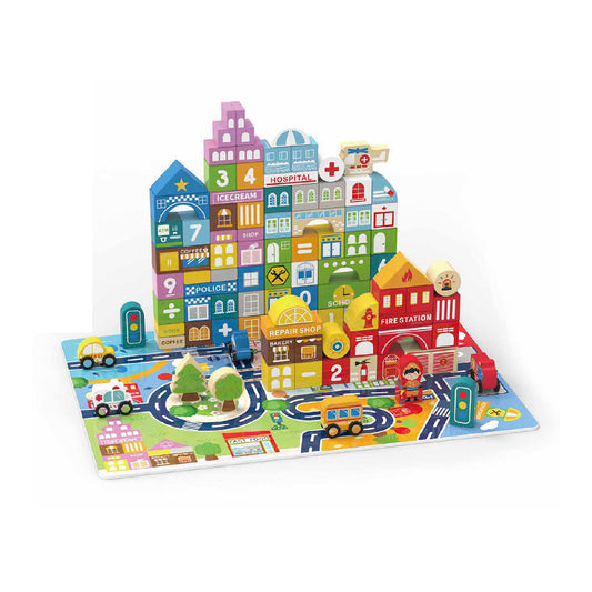 Leo & Friends Leo & Friends - City Blocks Wooden Toy