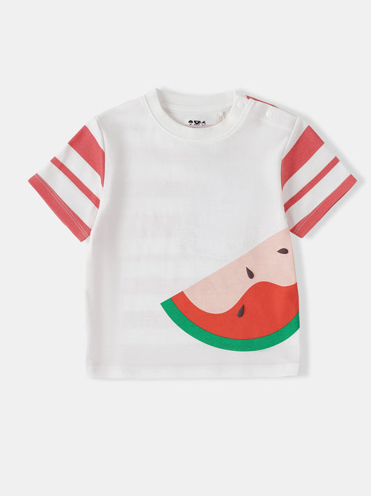 Baby Short Sleeve Watermelon Print Tee