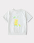 Kid Short Raglan Sleeve Lemon Tea Print Tee