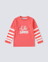Kid Long Sleeve 2-Layer Slogan Print Tee