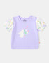 Baby Short Puff Sleeve Bunny Print Tee