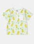 Kid Short Sleeve All-Over Lemon Tea Print Pocket Tee
