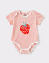 Baby Short Sleeve Strawberry Print Bodysuit