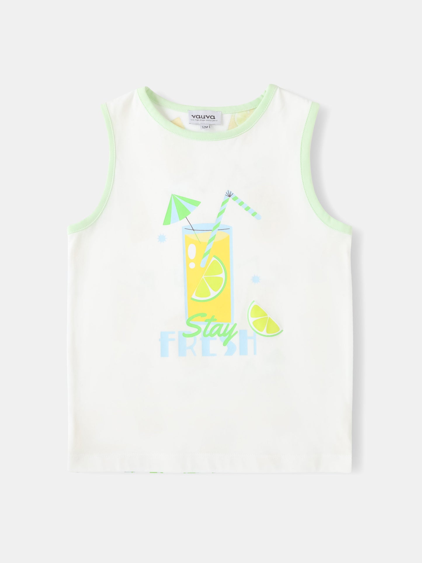 Kid All-Over Lemon Tea Print Tank Top