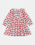 Kid Long Puff Sleeve All-Over Berries Print Dress