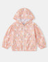 Kid All-Over Bunny Print Frills Zipped Windbreaker