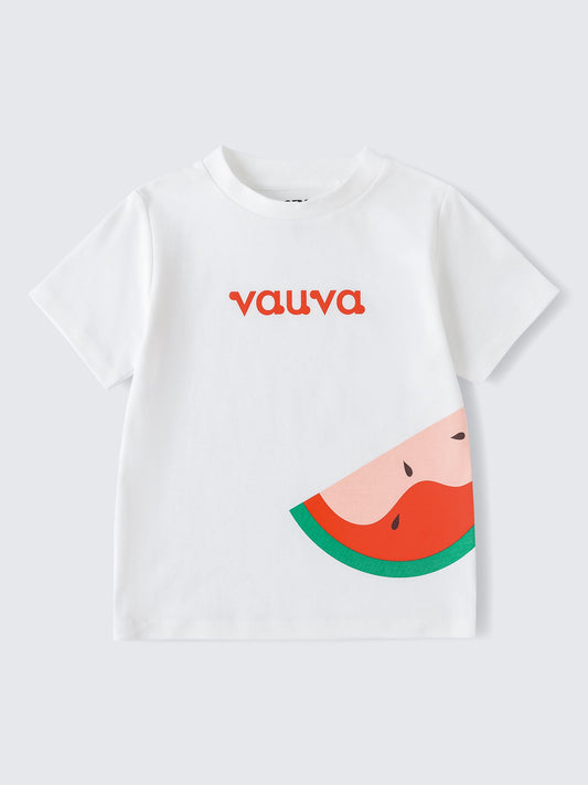 Kid Short Sleeve Watermelon Print Tee