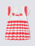 Baby Ruffle Sleeve Berries Print Dress & Knicker Set
