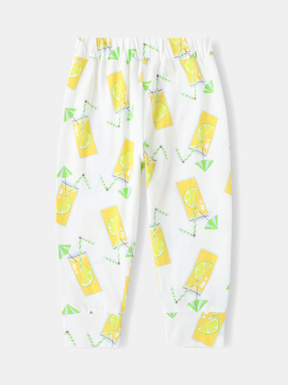 Baby All-Over Lemon Tea Print Pants