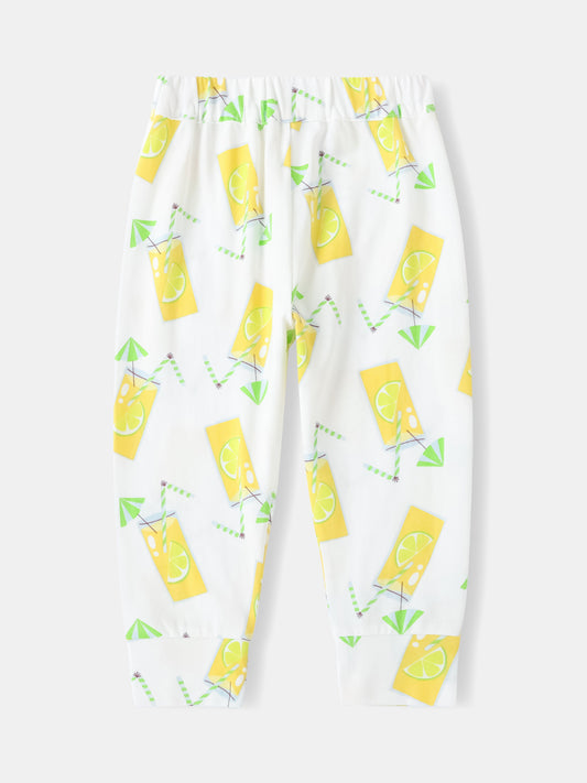 Baby All-Over Lemon Tea Print Pants