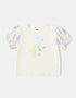 Baby Short Puff Sleeve Bunny Print Tee