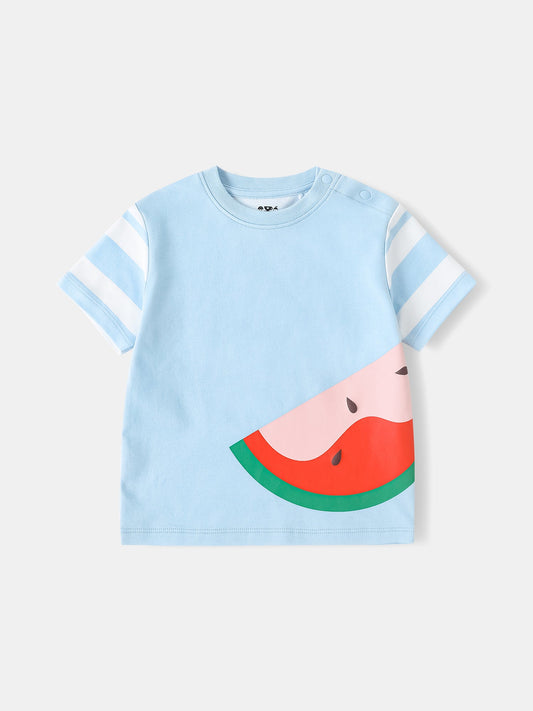 Baby Short Sleeve Watermelon Print Tee