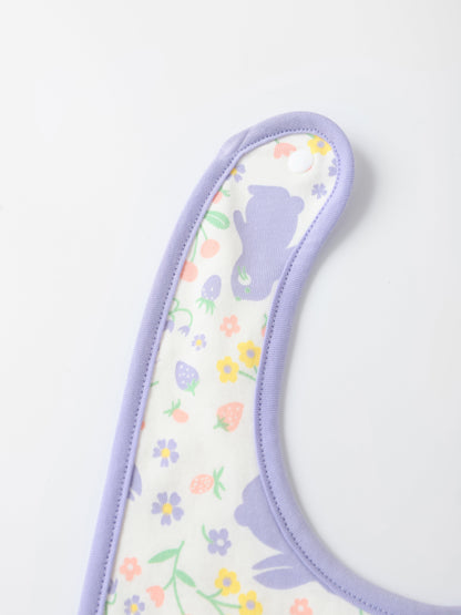 Baby All-Over Bunny Print Ruffle Bib