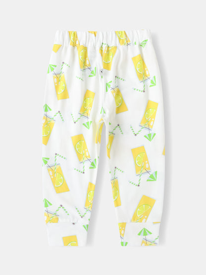 Baby All-Over Lemon Tea Print Pants