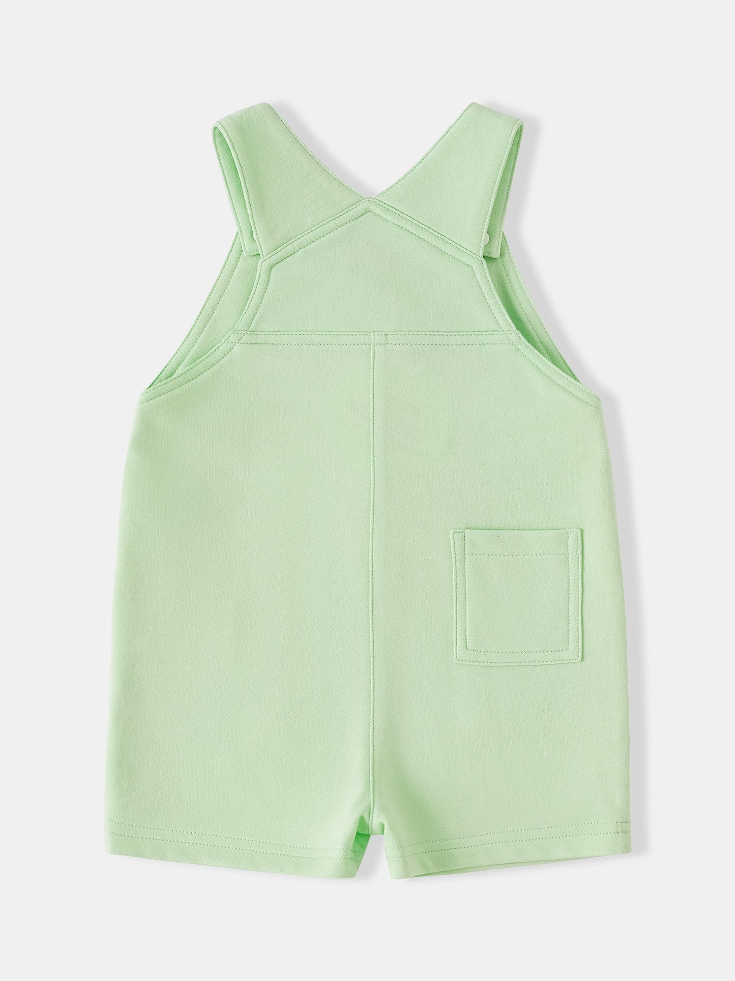 Baby Watermelon Embroidery Dungaree Shorts